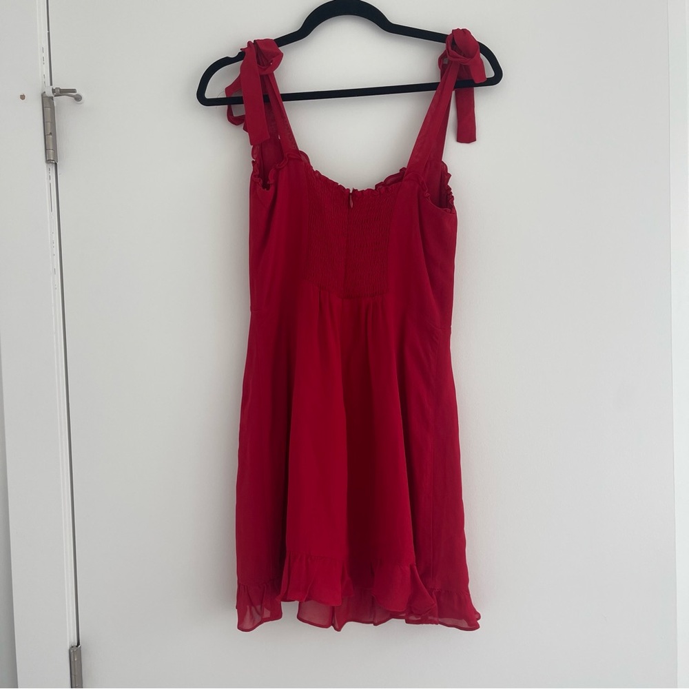 Reformation Christine Mini Dress Red - Picture 3 of 11